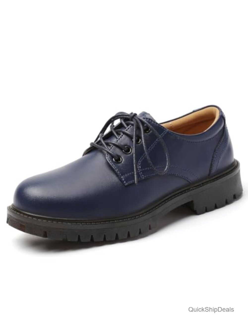 Classic Lace-Up Leather Oxfords Memory Foam Non-Slip Women's Dress Shoes